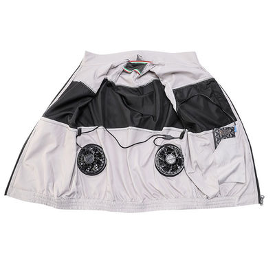 Ανοικτό γκρι μαύρη φανέλλα S/M/L/XL/XXL/XXXL Optinal ανεμιστήρων με την μπαταρία 6700mAh